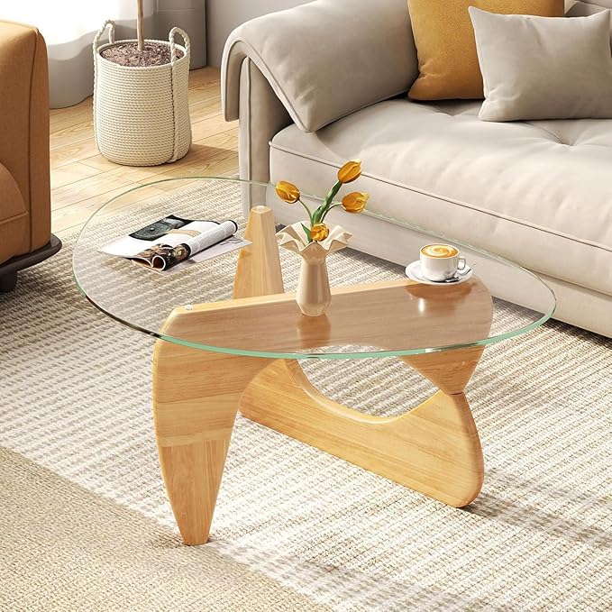 Modern Glass Coffee Table for Living Room, Mid Century Coffee Tables, Suitable - Image 6