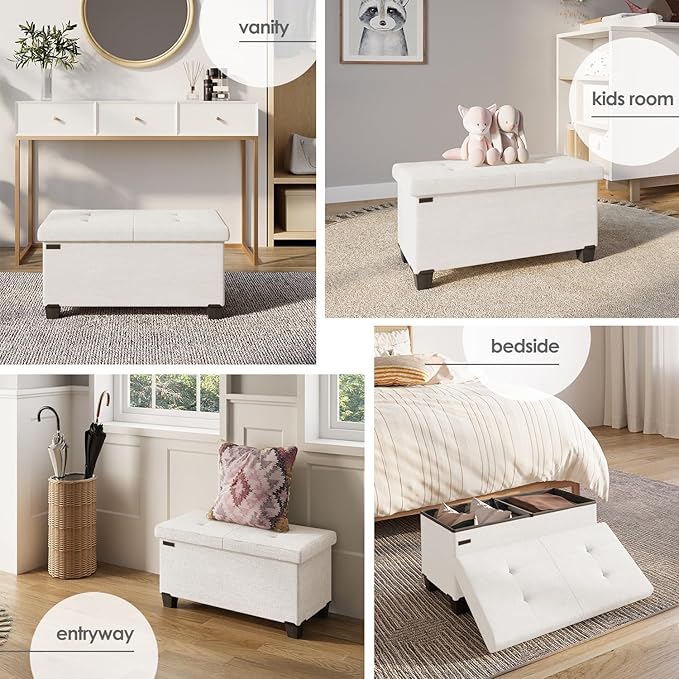 STORAGEBUD Storage Ottoman Bench - Image 4