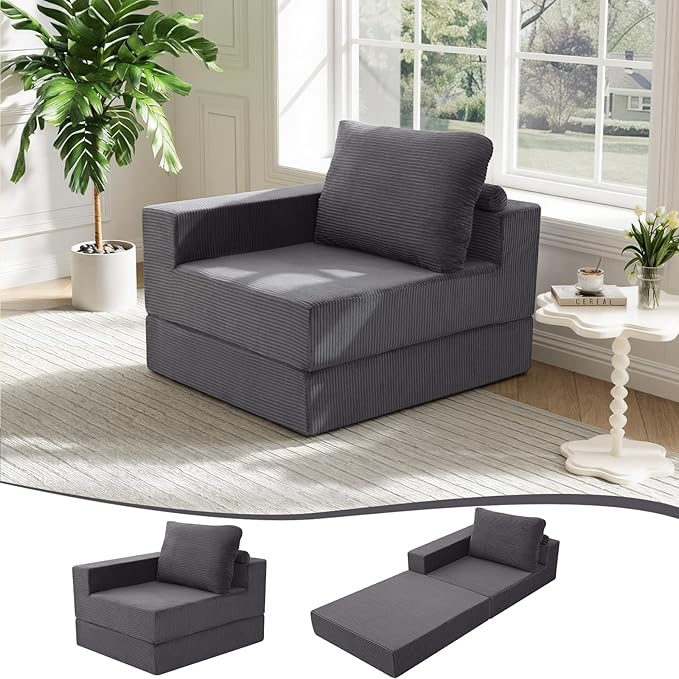 MeMoreCool Convertible Sofa Bed Foldable Boneless Couch, Folding Sleeper Chair by MeMoreCool