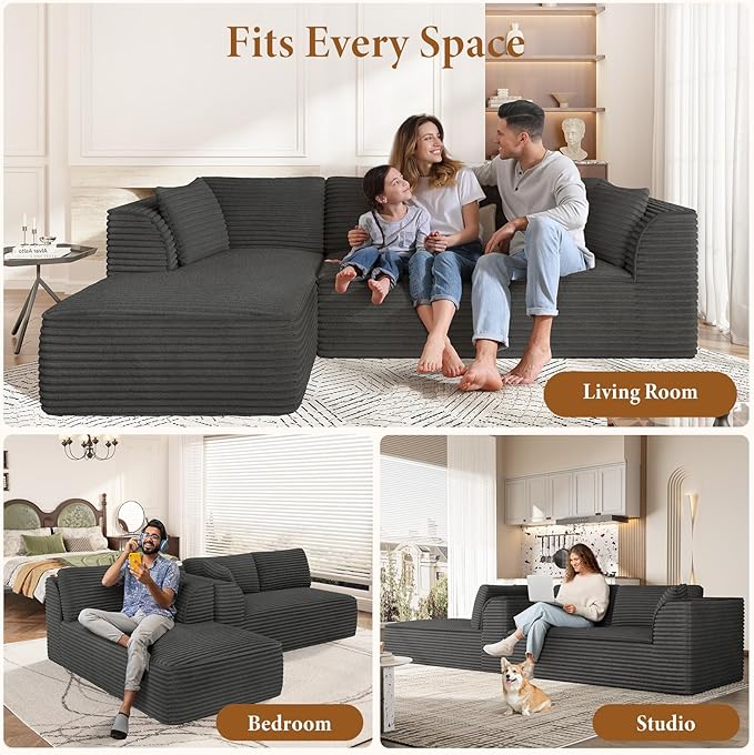 Vesgantti 106" Boneless Couch - Image 7
