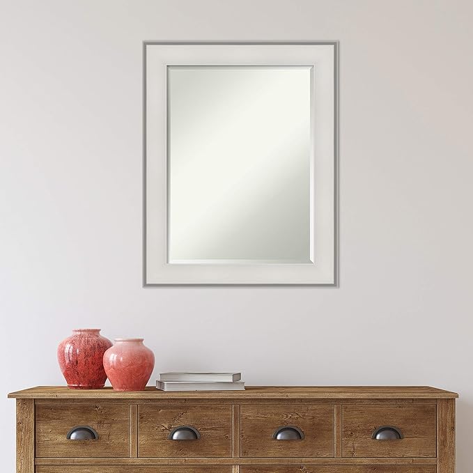 Amanti Art White Bathroom Mirror - Image 6