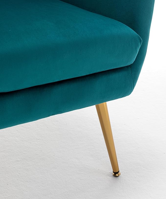 Container Furniture Direct Modern Chic Mid-Century Velvet Accent Armchair - Image 7