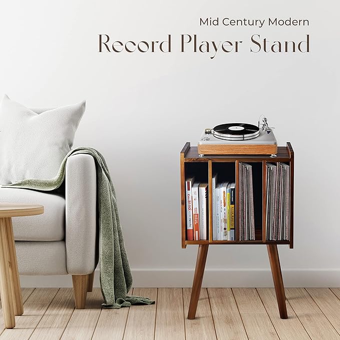 Wooden LP Record Player Stand - Image 5