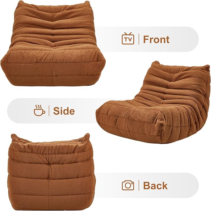 Bean Bag Chairs for Adults Giant Bean Bag Chair Memory Foam BeanBag Chair Big - Image 8