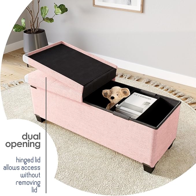 STORAGEBUD Storage Ottoman Bench - Image 9