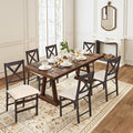 COLAMY Folding Dining Chairs Set of 6 – Beige Upholstered Wooden Dining Room by COLAMYINC