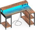 SUPERJARE 47 inch Reversible L Shaped Desk by SUPERJARE