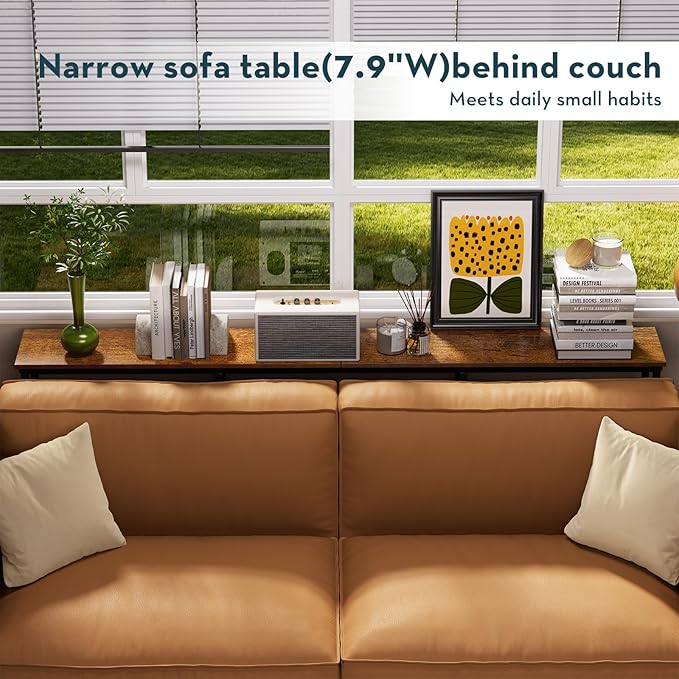 WOHOMO Console Table, 3-Tier Small Entryway Tables, Narrow Sofa Table - Image 5