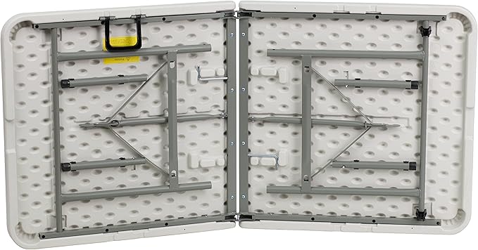 Flash Furniture Elon Commercial Grade 5-Foot Bi-Fold Granite White Plastic - Image 4