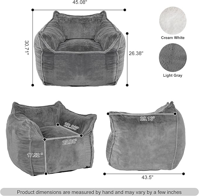 Giant Bean Bag Chair for Adults, Large Bean Bag Chair - Image 2