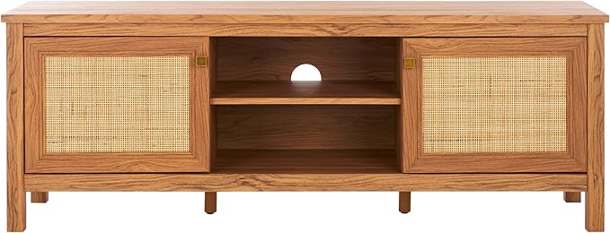 SAFAVIEH Evane TV Stand for up to 65" Flatscreen – Oak Brown & Natural - Image 8