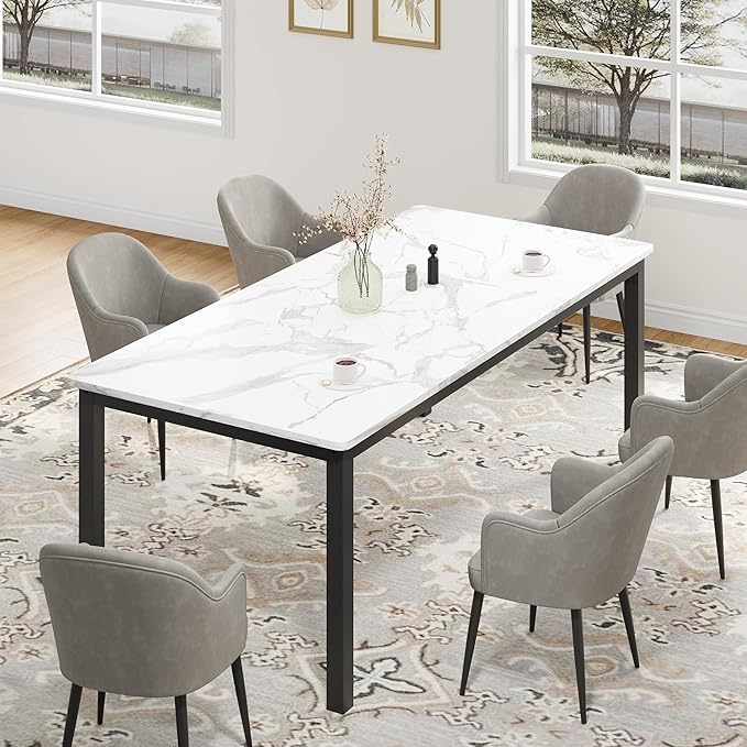 GarveeHome 70.8in Industrial Dining Table - Image 6