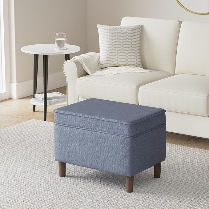 Home Decor | Dinah Collection Modern Storage Ottoman | Ottoman - Image 2