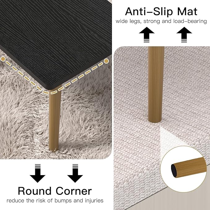 Small Coffee Table for Small Space, Low Table, Floor Table Desk for Sitting on - Image 5