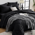 HEVUMYI Black 120x98 Oversized King Comforter Set by HEVUMYI