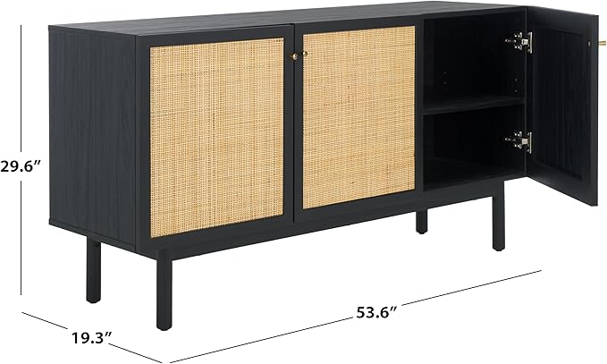 SAFAVIEH Aino TV Stand for up to 60" Flatscreen – Black - Image 2