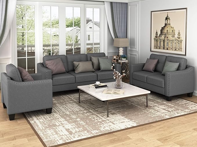 FANYE 3 Pieces Living Room Furniture Sets Include Sofa, Loveseat and Armchair by Unknown