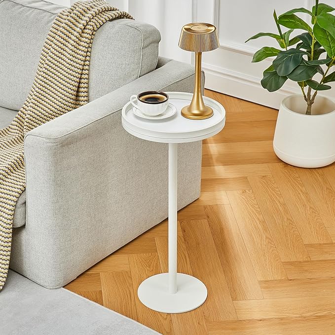 Round Drink Table, Pedestal Tables, Small Round Side Table - Image 2