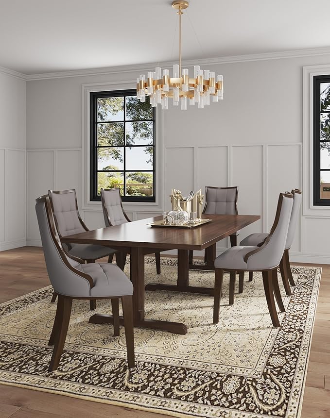 Manhattan Comfort Fifth Avenue Faux Leather Dining Chairs, Parsons Accent - Image 2