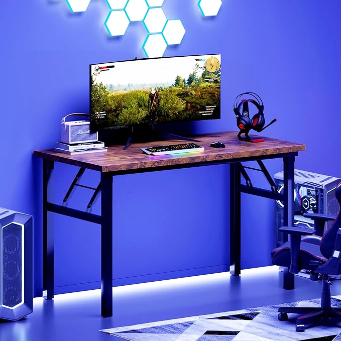 DlandHome Folding Table Computer Desk Workstation Table Conference Table Home - Image 10
