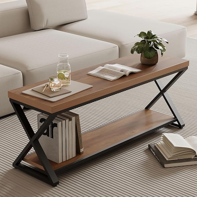 IBF Wood Entryway Bench, Wooden and Metal Bedroom Indoor Bench, Industrial Shoe - Image 6