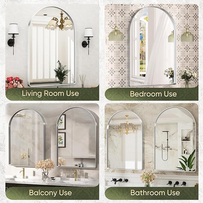Suidia 22" x 30" Bathroom Mirror, Bathroom Vanity Mirror Metal Framed, - Image 8