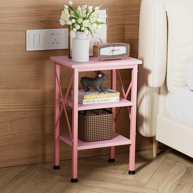 VECELO Modern Nightstands X-Design Side End Table Night Stand - Image 5