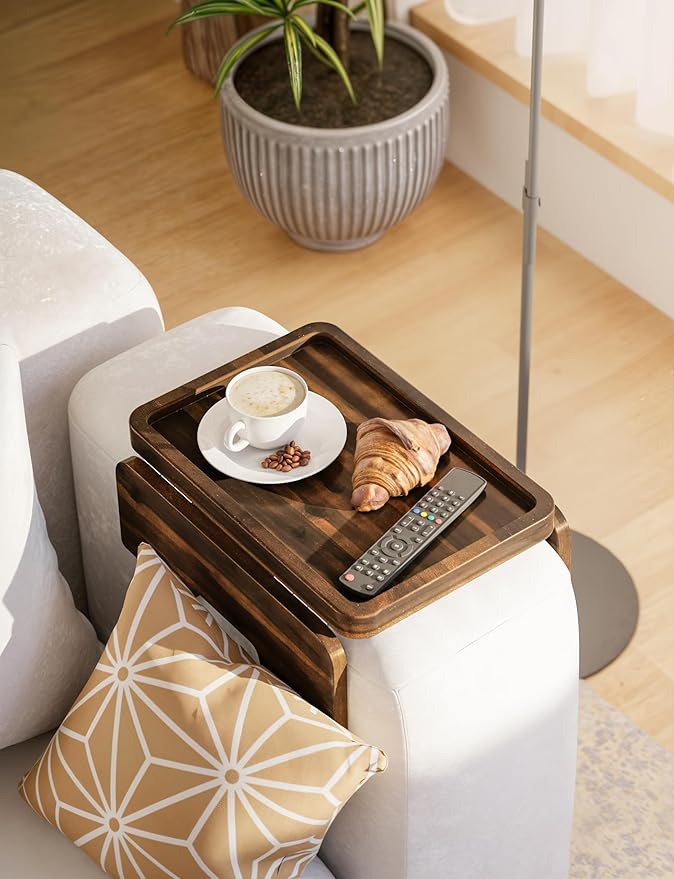 HOLANA Acacia Couch Armrest Table - Image 5