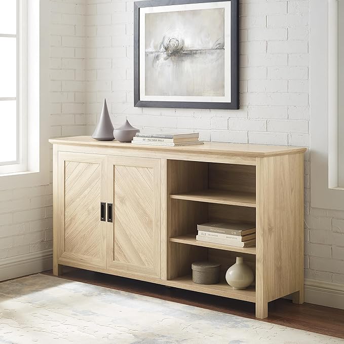 Walker Edison Modern Wood Grooved Buffet Sideboard - Image 2