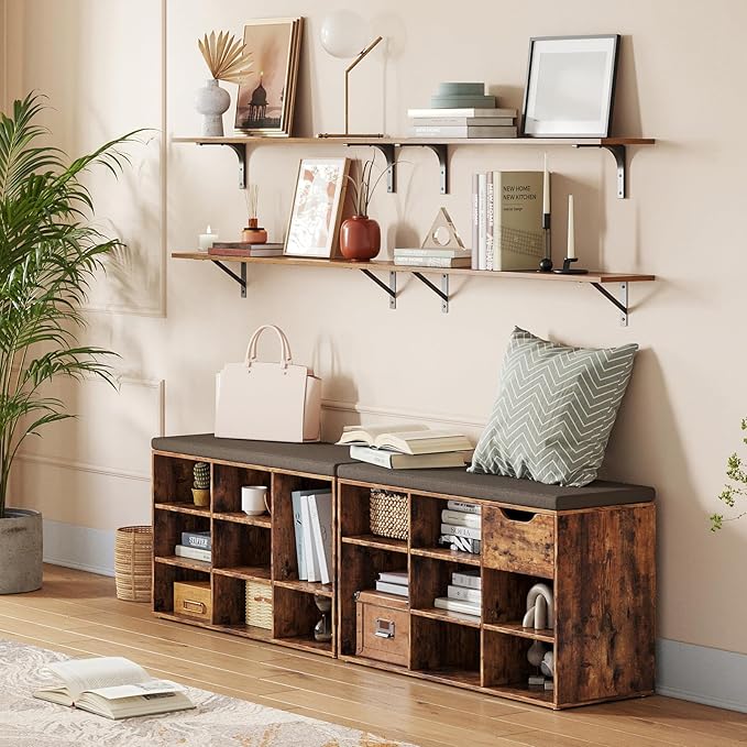 DINZI LVJ Shoe Bench, Entryway Storage Bench - Image 6