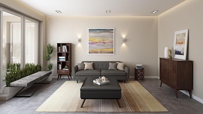 SIMPLIHOME Owen 36 inch Wide Mid Century Modern Square Coffee Table Storage - Image 2
