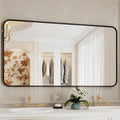 Black Vanity Mirror, 30x55 Black Bathroom Mirror, Large Bathroom Mirror by protylctaster