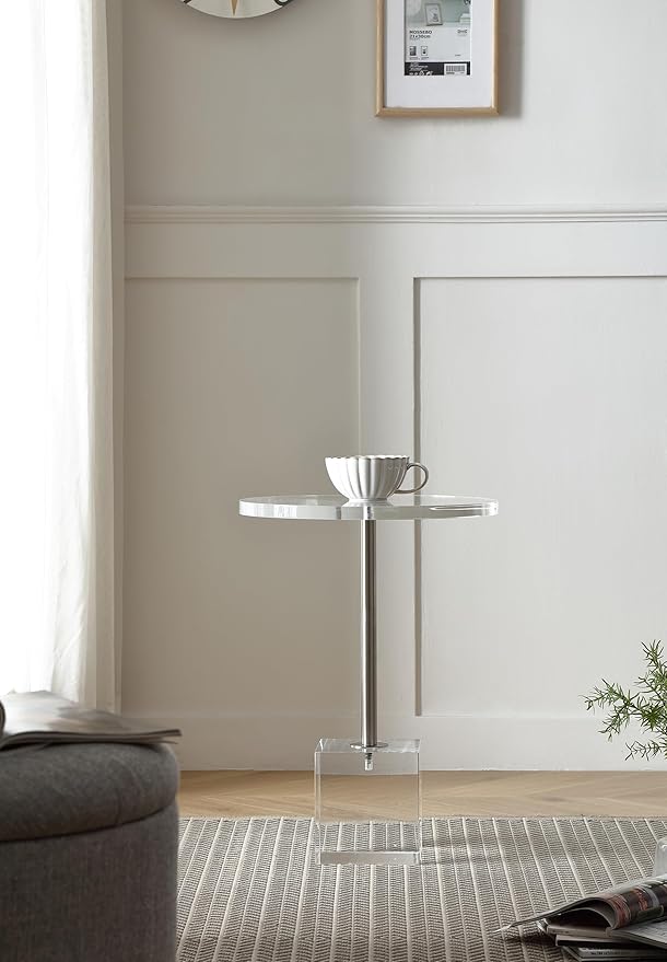 Clear Acrylic End Table, Side Table, - Image 5