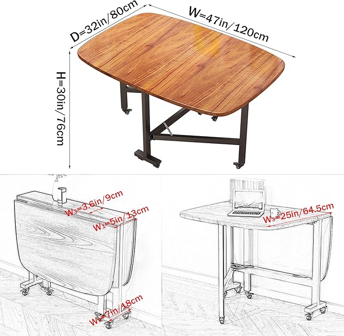 Multifunction Table Drop Leaf Dining Table - Image 3