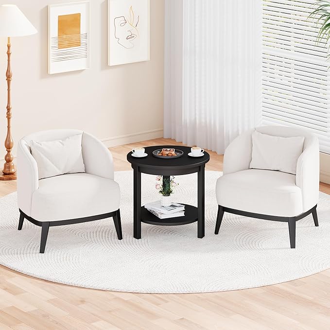 Small Round Wood Coffee Table - Image 3