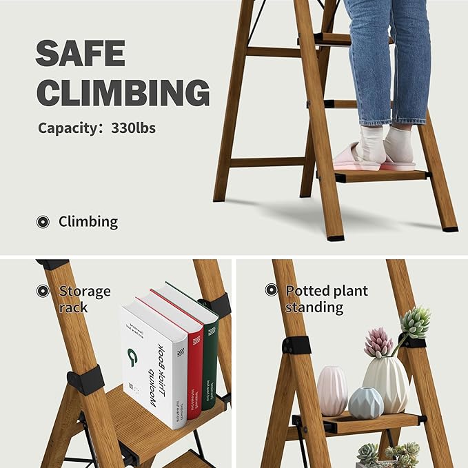 5 Step Step Ladder, Lightweight Folding Step Stool - Image 7