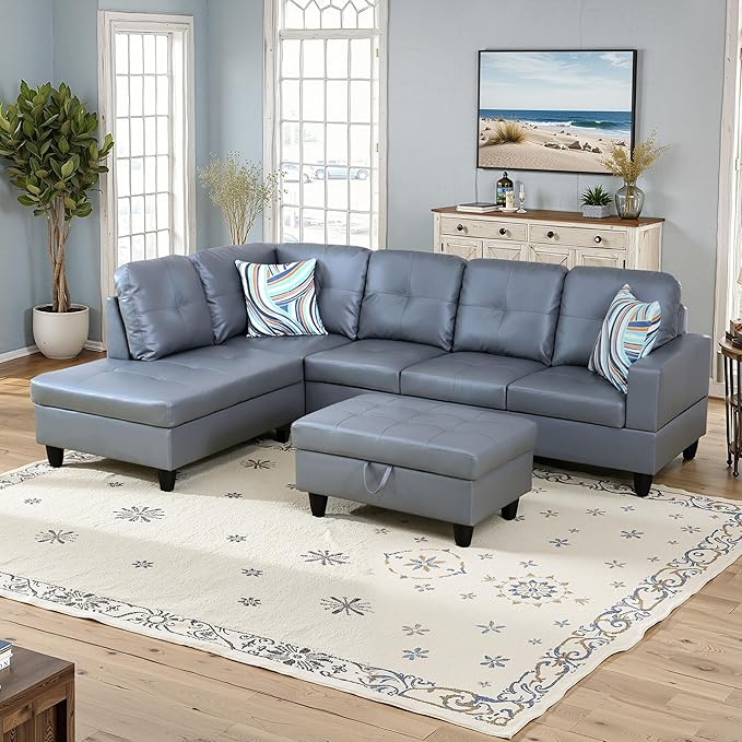 NicBex Sectional Couch 3 Pieces Sofa Set - Image 2