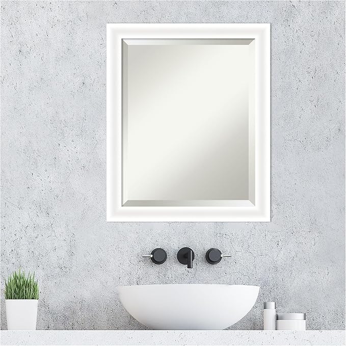 Amanti Art White Bathroom Mirror - Image 7