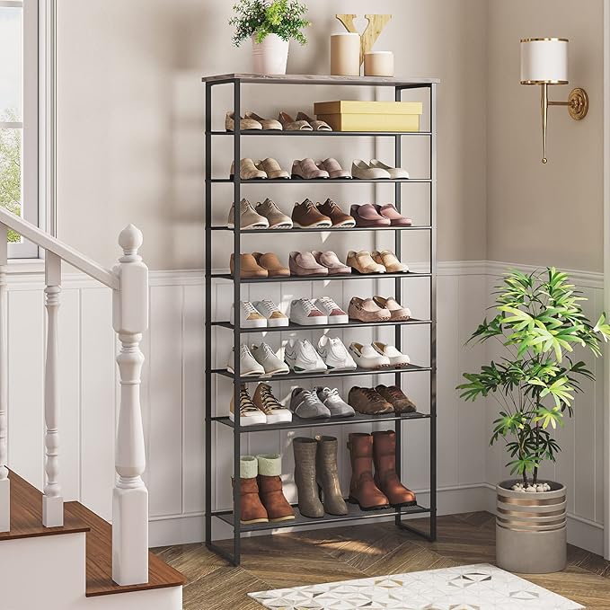 HOOBRO 10-Tier Shoe Rack, 29.5" L Shoe Storage Organizer, Large Capacity Shoe - Image 2