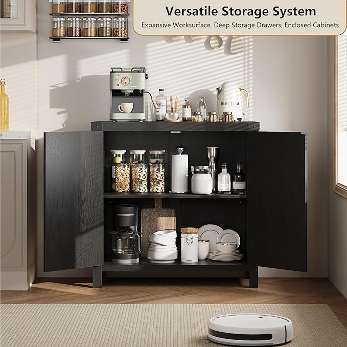 IDEALHOUSE Rattan Buffet Cabinet - Image 3