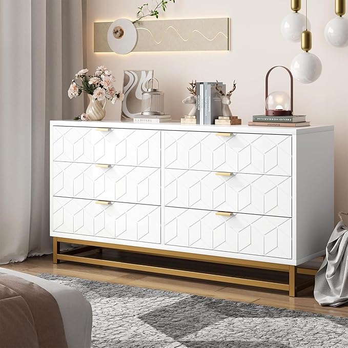 Dresser for Bedroom, 53.5" Large Dresser Organizer, 6 Drawer - Image 3