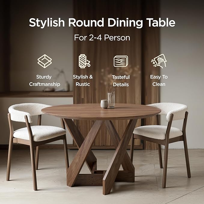 Acanva 47" Small Round Dining Table - Image 4