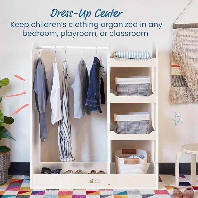 ECR4Kids Dress Up Center with Mirror, Costume Organizer - Image 3
