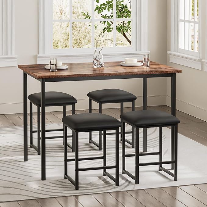 VECELO Kitchen Table and Chairs - Image 3
