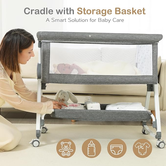Baby Bassinet, Bedside Bassinet - Image 7