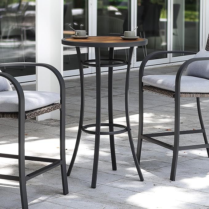 Bar Height Patio Table, 40-Inch Outdoor Pub Table Bistro Table - Image 6