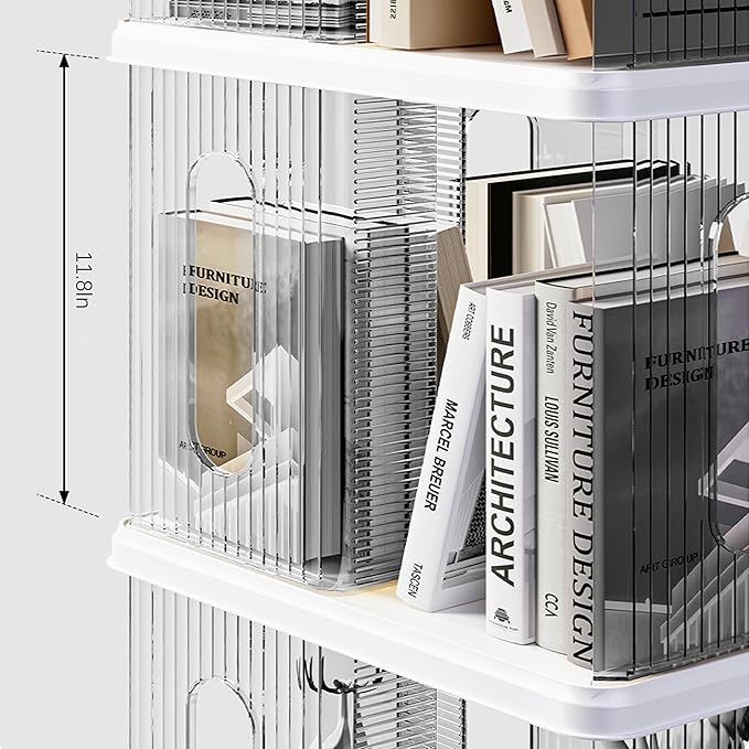 Rotating Bookshelf Tower, 360-Degree rotating bookshelves, Small Space Spinning - Image 7