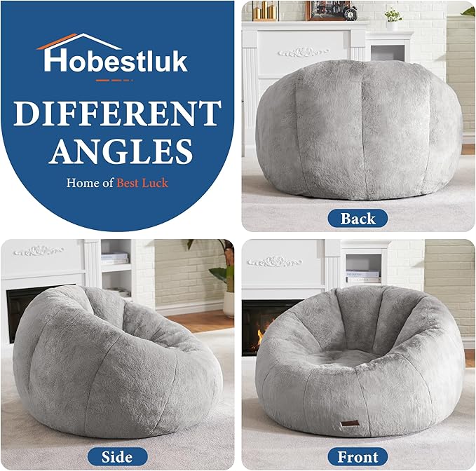 Hobestluk Bean Bag Chairs Large Bean Bag Couch - Image 8