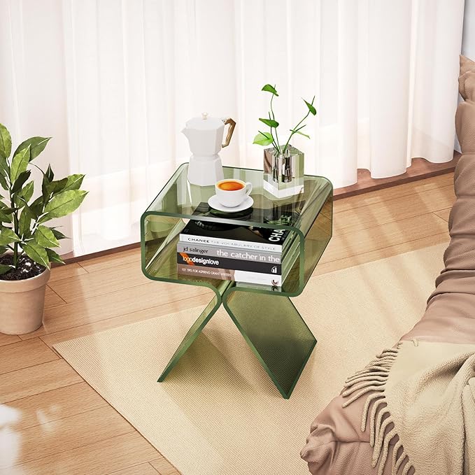 Acrylic Nightstand Side Table Modern Design Clear Home Decor Display End Table - Image 7