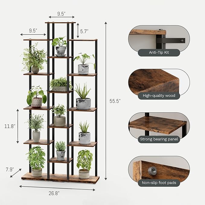Bookshelf，Small Bookcase for Small Space，6-Tier Bookshelf for Living Room - Image 2
